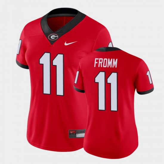 #11 Jake Fromm Game University of Georgia College Football Womens Red Jersey 521252-601