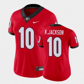 #10 Kearis Jackson Game University of Georgia College Football Women Red Jersey 938679-145