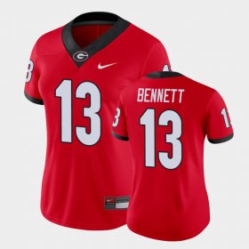 #13 Stetson Bennett Game UGA Bulldogs College Football Women Red Jersey 793618-760 #13 Stetson Bennett Game UGA Bulldogs College Football Women Red Jersey 793618-760