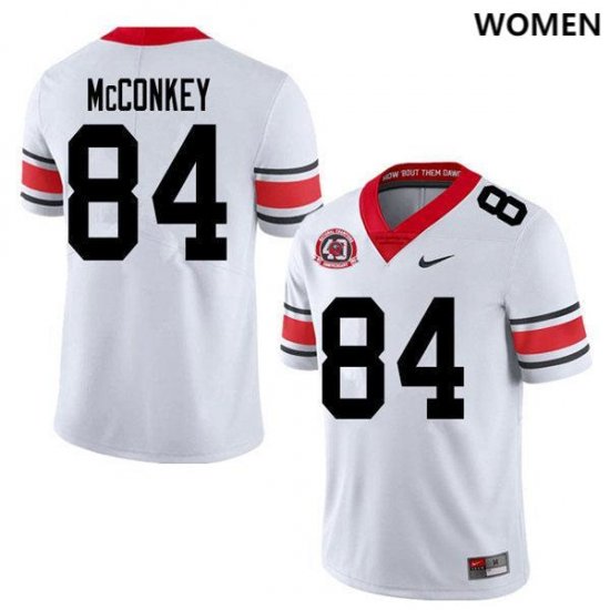 #84 Ladd McConkey 1980 National Champions 40th Anniversary Georgia Alternate Women White Jersey 511348-268