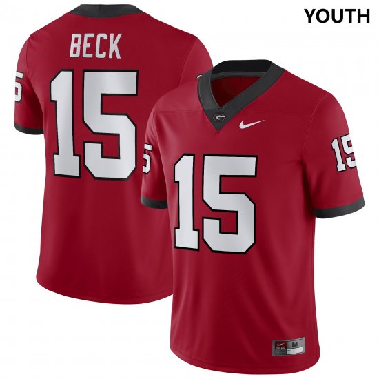 #15 Carson Beck University of Georgia College Football Youth Red Jersey 842848-471