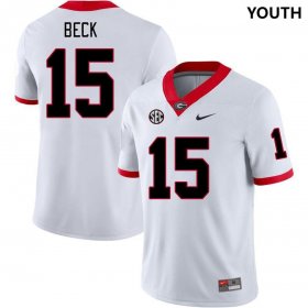 #15 Carson Beck UGA College Football Youth White Jersey 578733-998