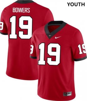 #19 Brock Bowers Georgia College Football Youth Red Jersey 832675-661