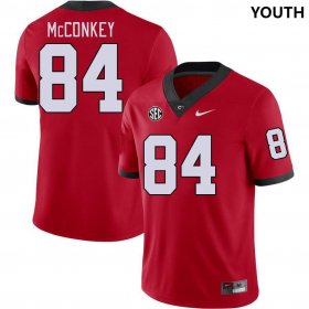 #84 Ladd McConkey Georgia Bulldogs College Football Youth Red Jersey 542261-224